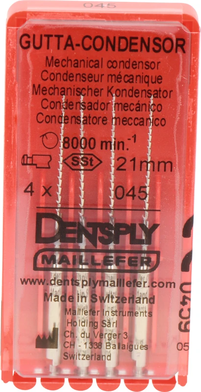 Gutta-Condensor  Packung  4 Stück 21 mm, ISO 045