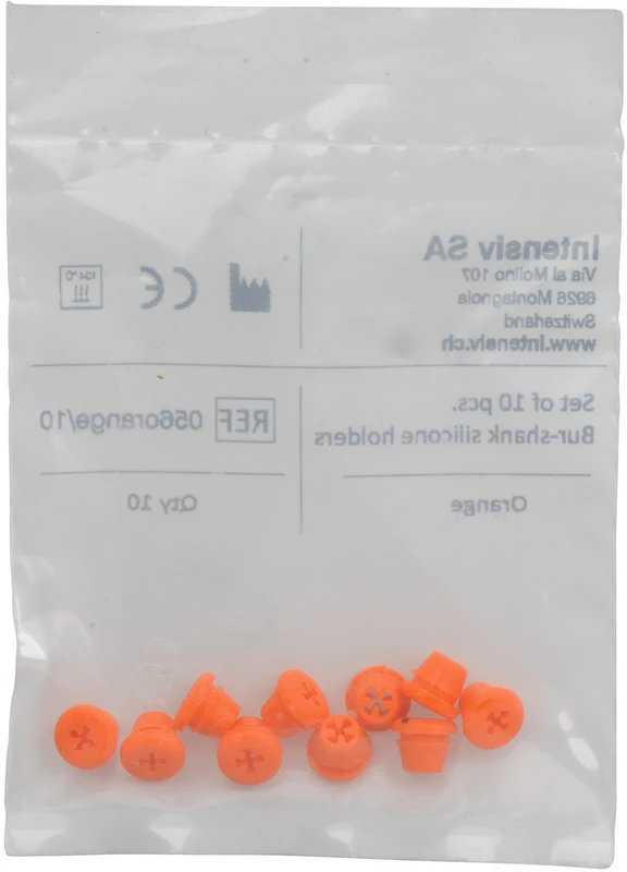 Silikonhalter  Packung  10 Stück orange, 08 µm