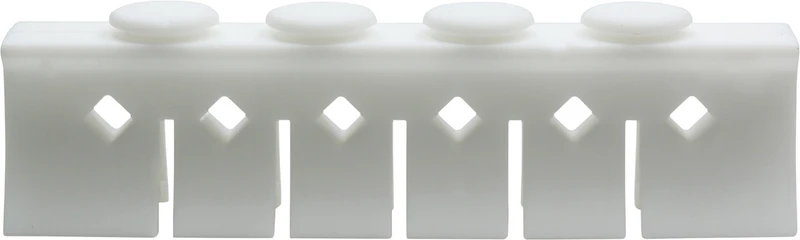Silikon-Steg Niederhalter  Stück  weiß, für 6 Instrumente, 3029S+Clip