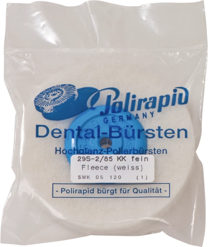 Fleeceschwabbel  Stück  mit Kunststoffkern, 2 Scheiben feinem Fleece, Ø 85 mm