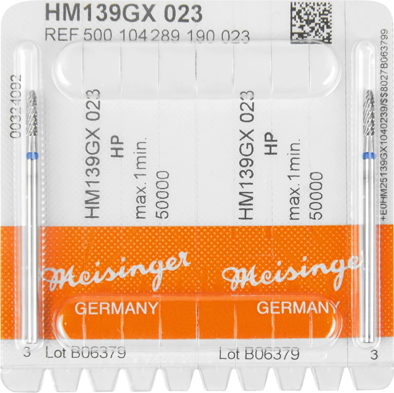 HM-Fräser GX  Packung  2 Stück kreuzverzahnt, blau standard, HP, Figur 289, 8 mm, ISO 023