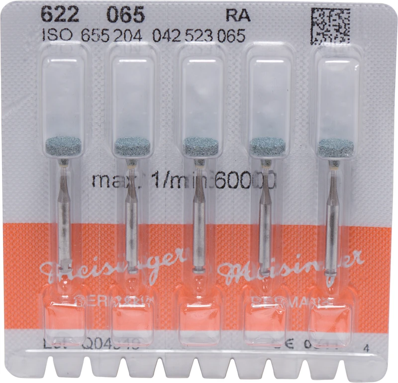 Keramische Schleifer 622  Packung  5 Stück grün mittel, RA, Figur 042, 5 mm, ISO 065