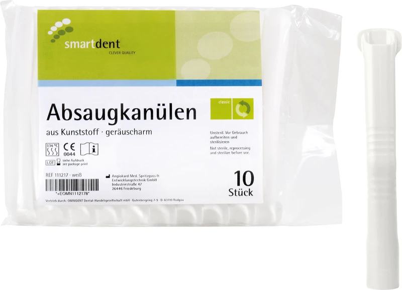 smart Absaugkanülen  Packung  10 Stück weiß