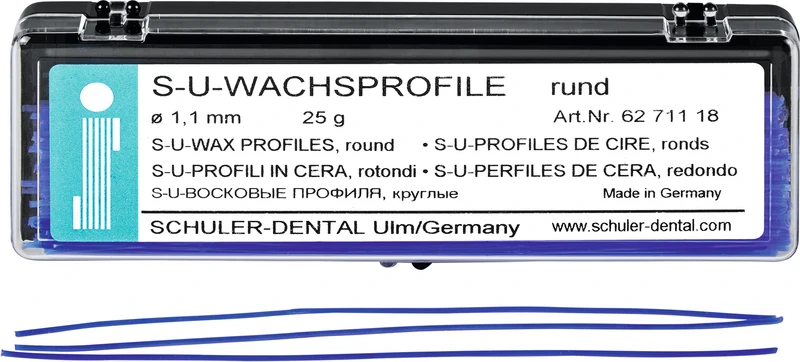 S-U-Wachsprofile  Packung  25 g Wachsprofile rund, 1,1 mm