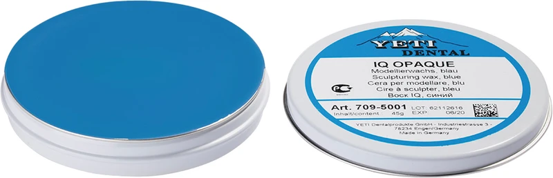 IQ Modellierwachs  Dose  45 g opaque blau