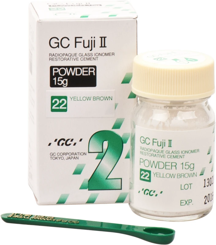GC Fuji II  Packung  15 g Pulver gelbbraun A3