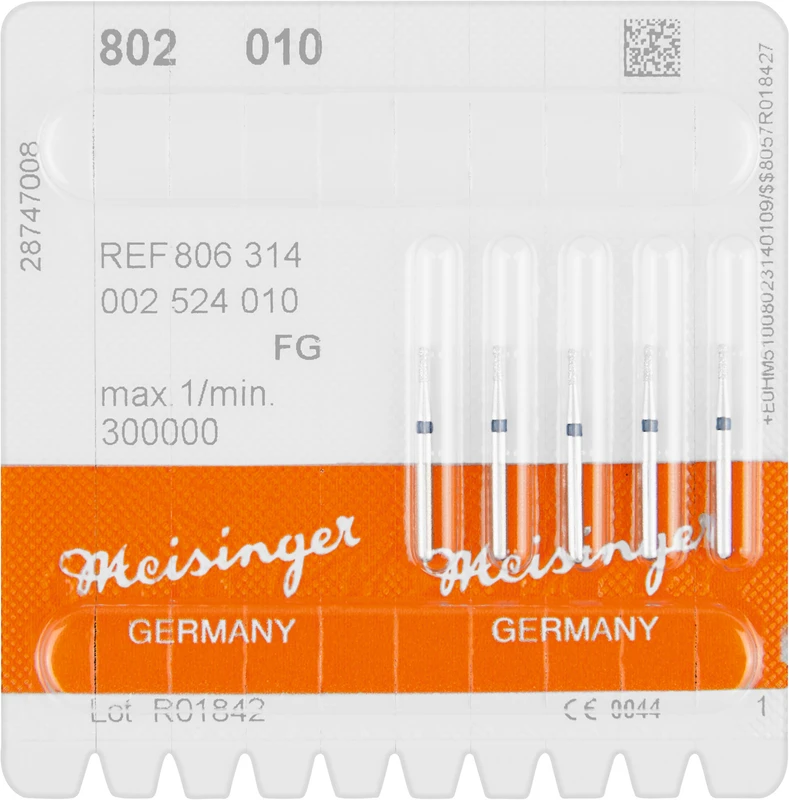Diamanten 802  Packung  5 Stück blau mittel, FG, Figur 002 Kugel, 3 mm, ISO 010