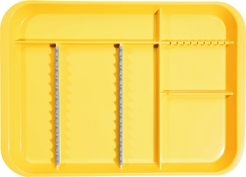 B-Lok Tray  Stück  Tray 34 x 24,5 x 2,2 cm, mit Einteilung neongelb