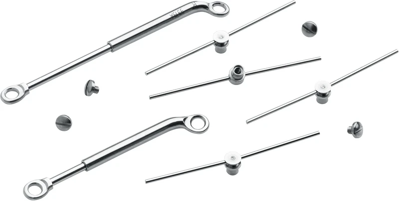 Scharnier 44 Kit  Packung  1 Paar Scharniere, 4 Paar Befestigungsteile