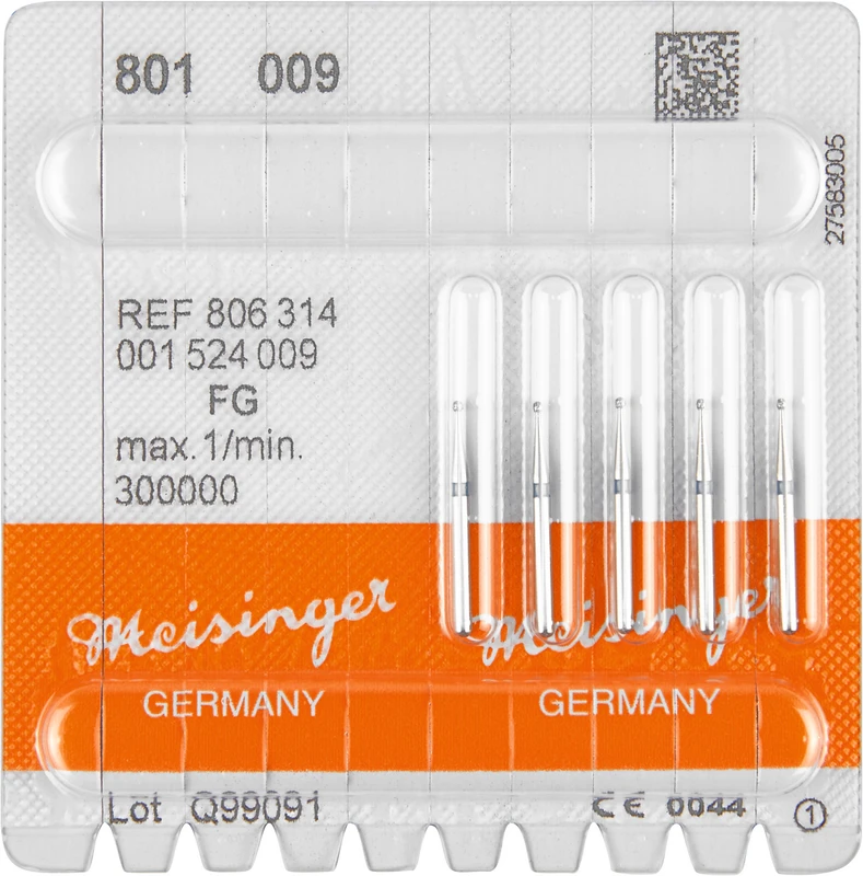 Diamanten 801  Packung  5 Stück blau mittel, HP, Figur 001 Rund, ISO 009