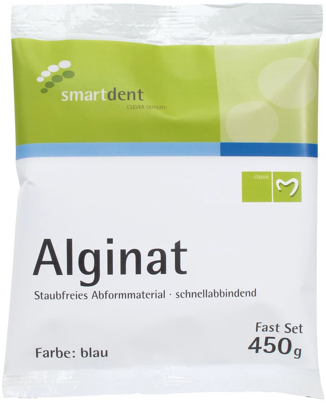 smart Alginat blau   Beutel  450 g schnellhärtend, mit Pfefferminzgeschmack, blau, 