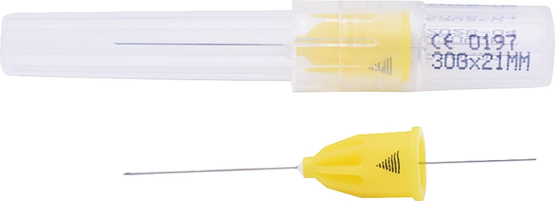 MIRAJECT® Injektionskanülen  Packung  100 Stück gelb, Ø 0,3 mm, G30 40\23 kurz