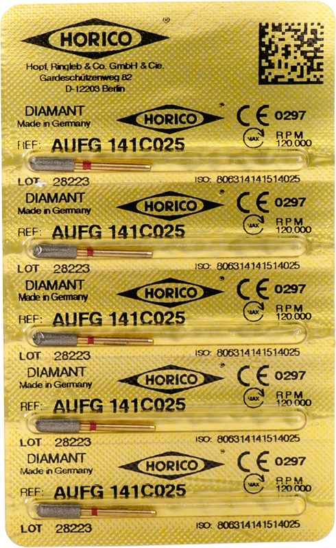 Diamant AuFG 141   Packung  5 Stück rot fein, FG, Figur 141, ISO 025