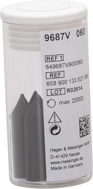 Universalpolierer 9687  Packung  10 Stück unmontiert, schwarz, Figur 133, 24 mm, ISO 060