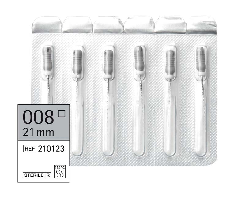 Omni K-Feilen steril  Packung  6 Stück steril, 21 mm, ISO 008