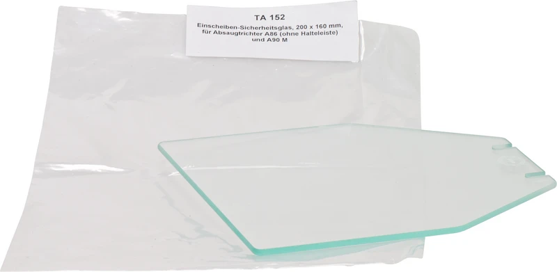 Einscheiben-Sicherheitsglas  Stück  200 x 160 mm für Absaugtrichter A8