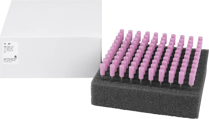 Keramische Schleifer 732  Packung  100 Stück rosa grob, HP, Figur 107, 12,5 mm, ISO 050
