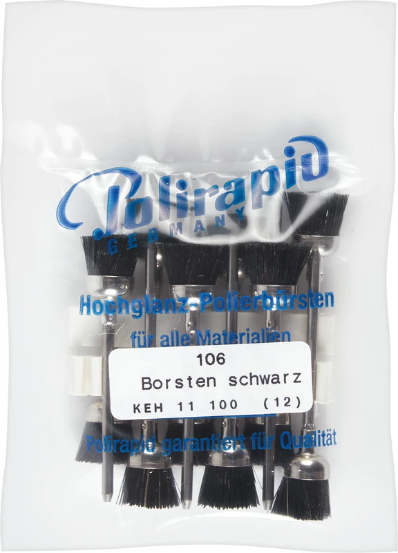 Kelchbürsten  Packung  12 Stück HP, Borsten schwarz, Figur Kelch, Ø 9,7 mm