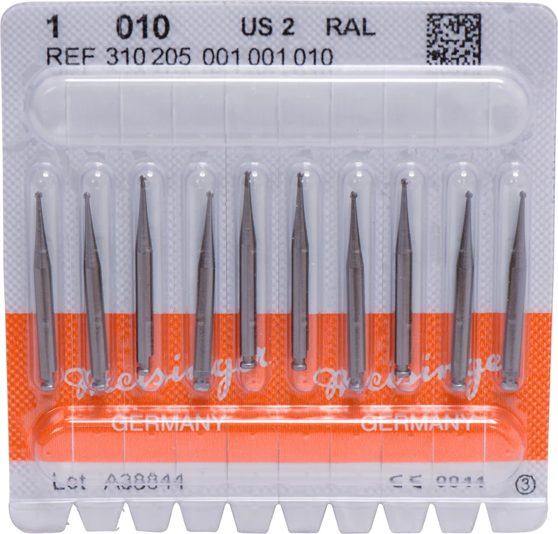 Stahlbohrer 1  Packung  10 Stück RA L, Figur 001, ISO 010