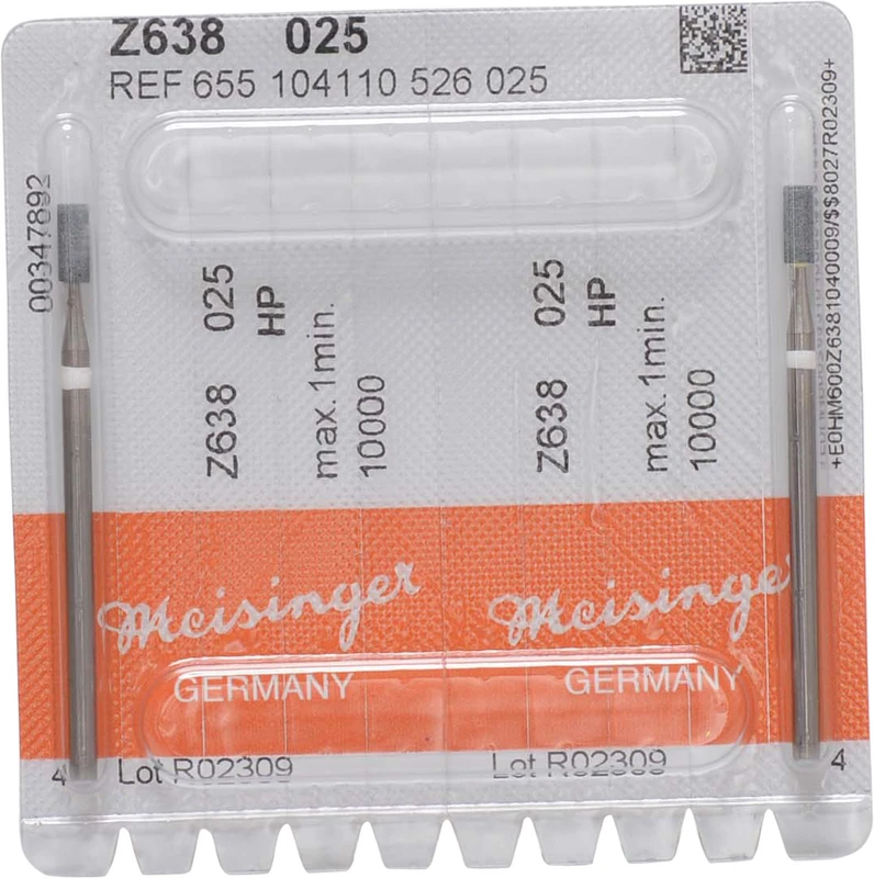 Schleifer Z638  Packung  2 Stück grün mittel, HP, Figur 110, 6,5 mm, ISO 025