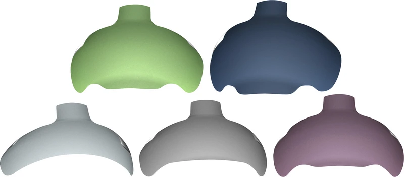 Strata-G Teilmatrizen-Bänder  Set  400 Stück (80x hellgrau, 80 x grau, 80x lila, 80x grün, 80x blau)