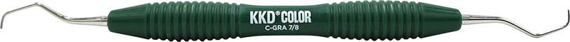 KKD® COLOR Gracey Kürette  Stück  Figur 7\8, für Präm.\Molaren, grün, mit ergonomischem Silicongriff