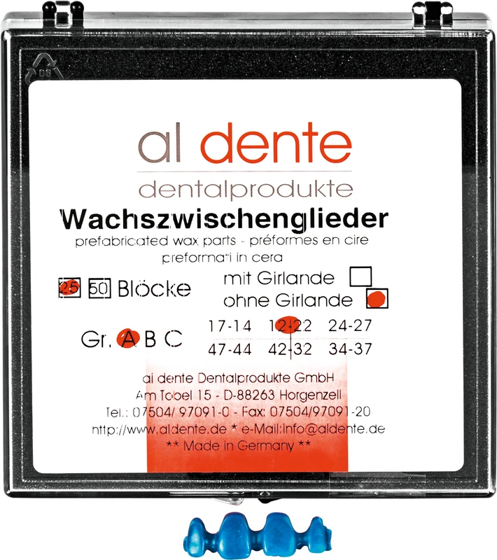 Wachs-Blöcke ohne Girlande  Packung  25 Stück Größe A, 12-22