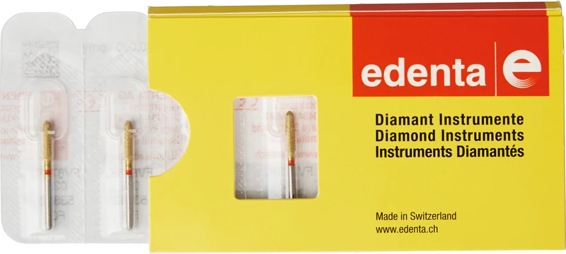 DIACUT V878K  Packung  5 Stück rot fein, FG, Figur 298 Torpedo konisch, 8 mm, ISO 022