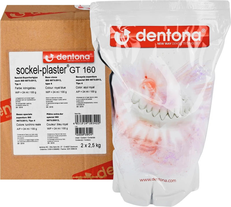 sockel-plaster® GT 160  Packung  2 x 2,5 kg königsblau
