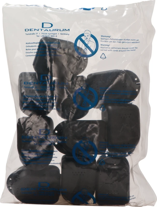 Spangenbox  Packung  10 Stück schwarz, maxi