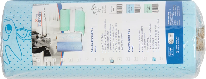 Patientenumhang Nr. 3  Rolle  80 Stück mit Motiv, blau, 60 x 54 cm