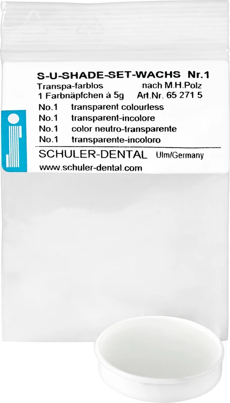 S-U-Shade-Set  Packung  5 g Farbnäpfchen transpa-farblos