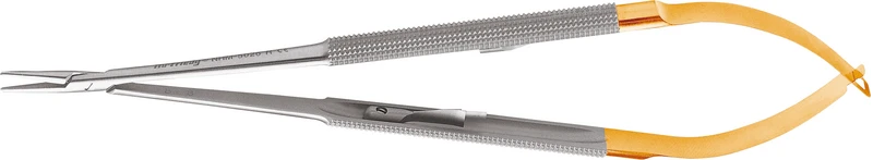 Mikrochirurgische Nadelhalter  Stück  NHM-5026R 18 cm, gerade, diamantierte Mäuler, runder Handgriff