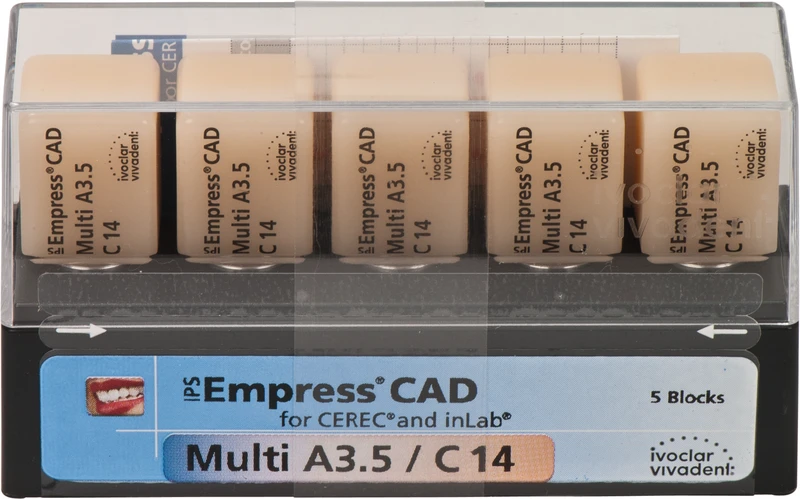 IPS Empress® CAD Multi for CEREC  Packung  5 Stück Gr. C14, A3,5