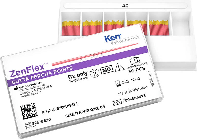 ZenFlex Gutta Percha Spitzen   Packung  50 Stück Taper.04, ISO 020