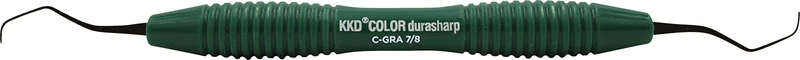 KKD® COLOR durasharp Gracey Kürette  Stück  Figur 7\8, für Präm.\Molaren, grün, mit Silicongriff