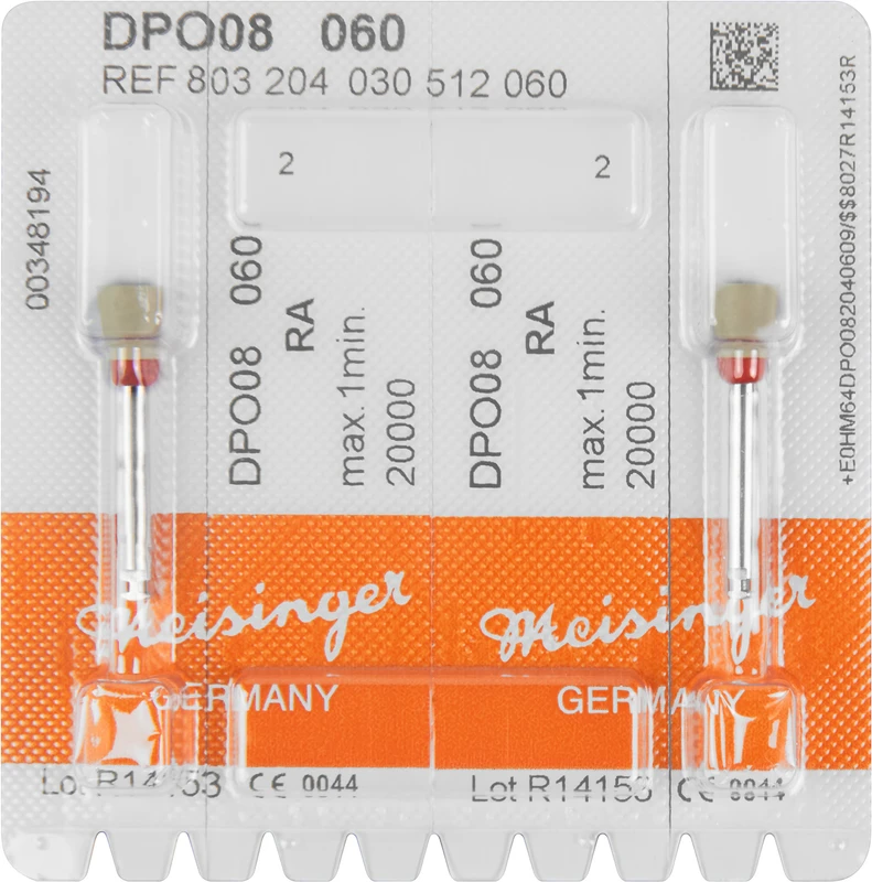 Diamantpolierer DPO07\08  Packung  2 Stück braun, RA, Figur 030, 7,5 mm, ISO 060