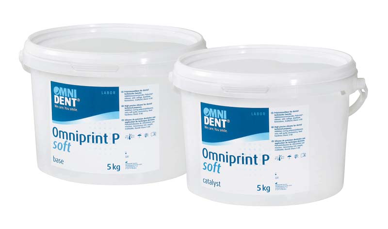 Omniprint P soft  Packung  5 kg Eimer base, 5 kg Eimer catalyst
