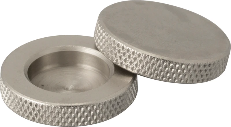 Splitcast Magnettöpfe  Packung  50 Stück gedreht, extra flach, 25 x 5 mm, galvanisch veredelt