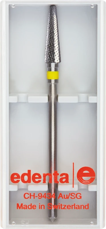 HM-Fräser Schliff 30  Stück  Kreuzverzahnung, gelb superfein, HP, Figur 194, 14 mm, ISO 040