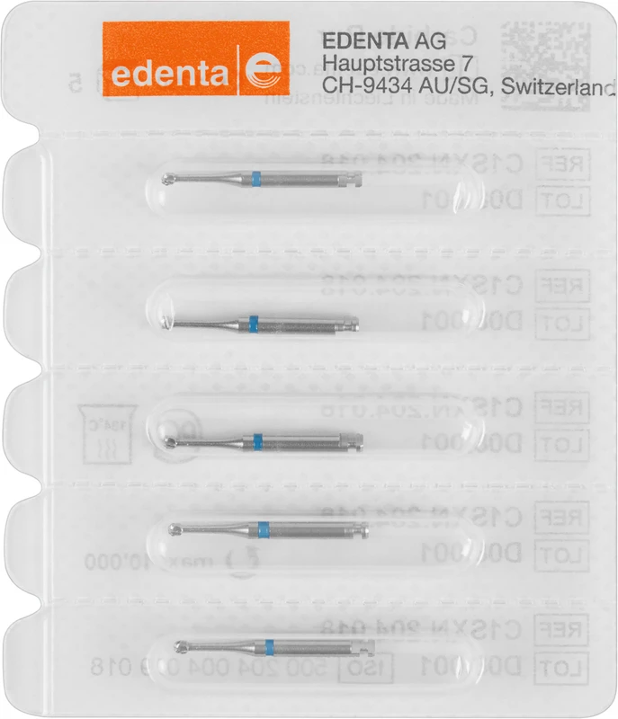 HM-Bohrer C1SXN  Packung  5 Stück Kreuzverzahnung blau, RA, Figur 004 ISO 018