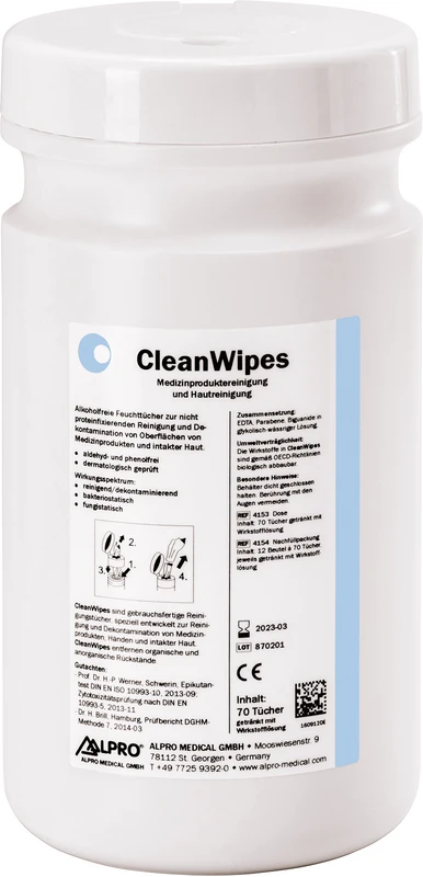 CleanWipes   Karton  6 x 70 Stück in Dose