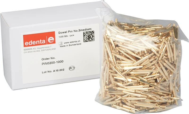 Dowel Pins  Packung  1.000 Stück Größe 2, 22 mm, mittel