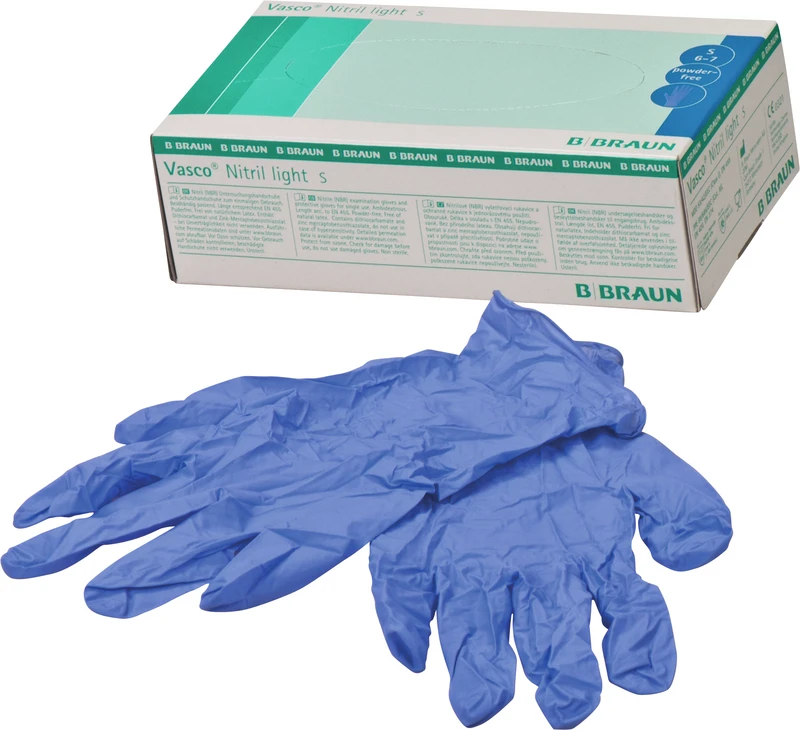 Vasco® Nitril light  Packung  100 Stück puderfrei, blau, S