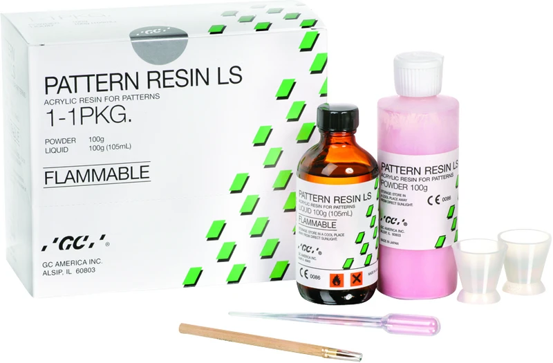 PATTERN RESIN LS  Packung  100 g Pulver, 105 ml Flüssigkeit, 2 Anmischbecher, 1 Pinsel No. 4, 1 Pipette