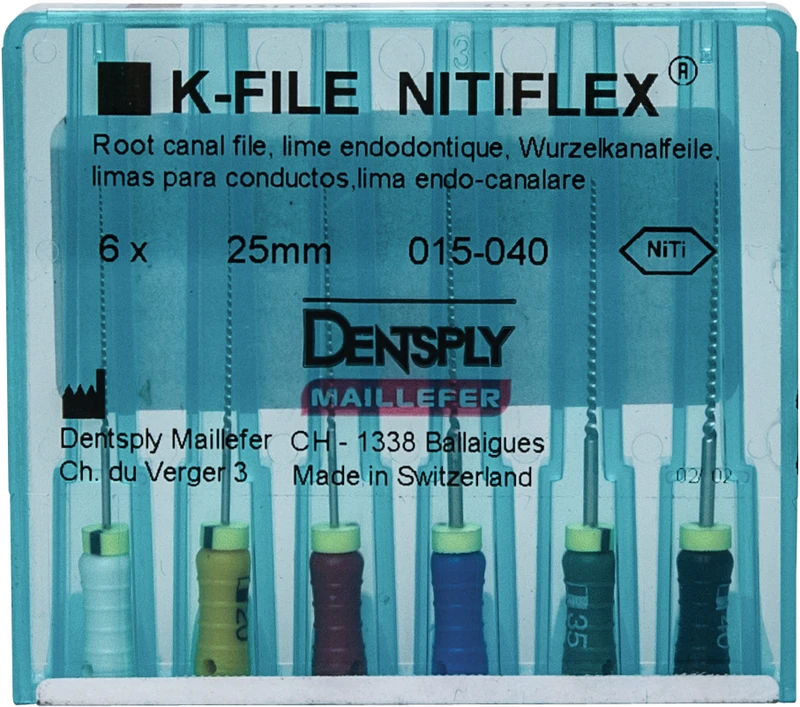 File NiTiflex  Sortiment  6 Stück 25 mm ISO 015-040
