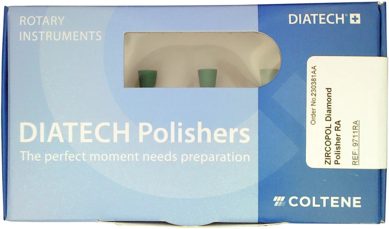 DIATECH ZIRCOPOL PLUS  Packung  5 Stück hellgrün, RA, Figur 030 Kelch, 7,5 mm, ISO 060