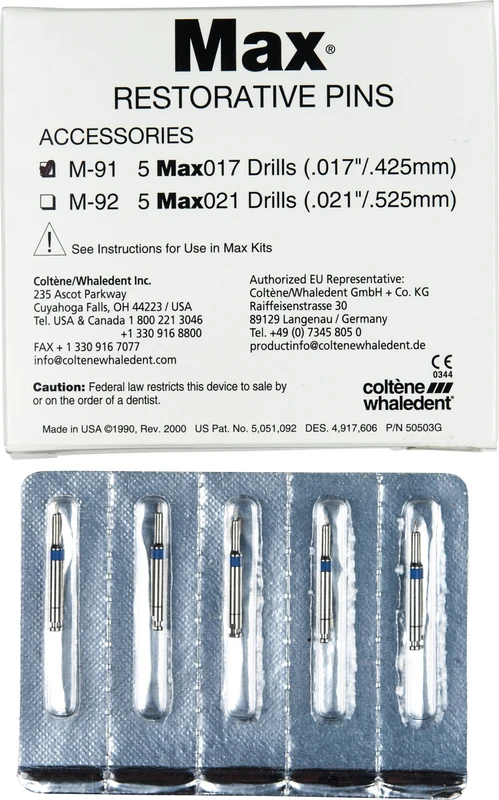 MAX® PINS  Packung  5 Bohrer blau Ø 0,425 mm