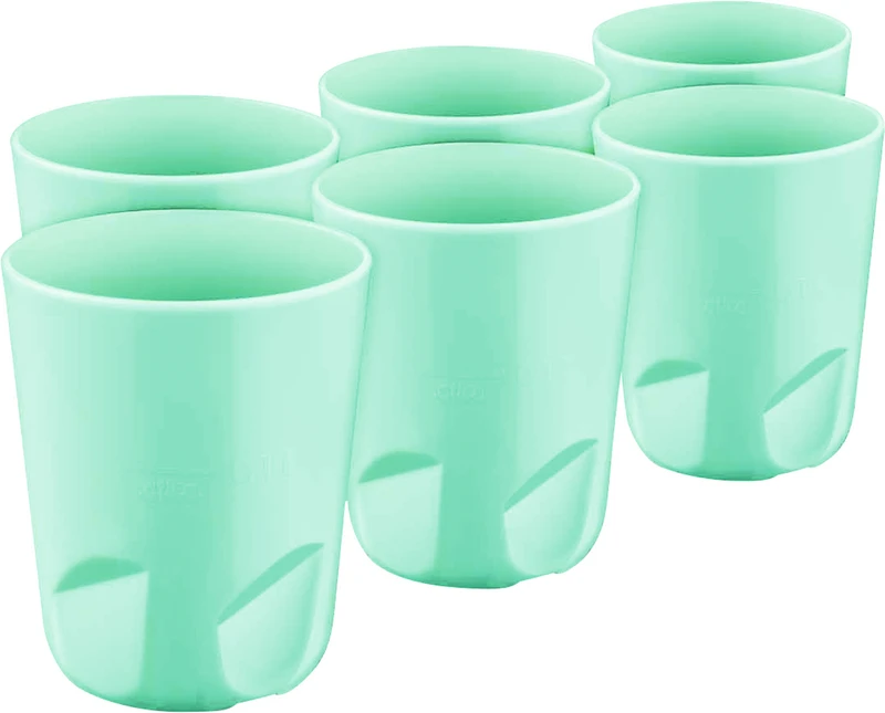 Mehrweg Mundspülbecher  Packung  6 Stück grün