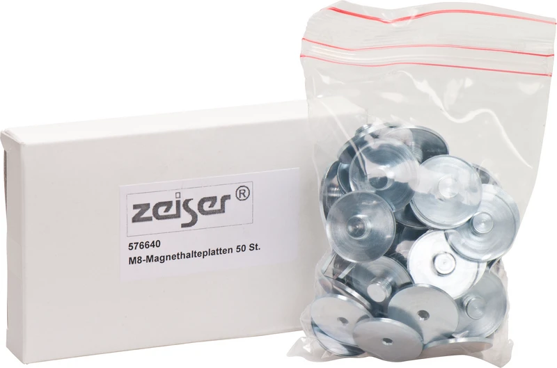zeiser® M8-Magnetplatten  Packung  50 Stück